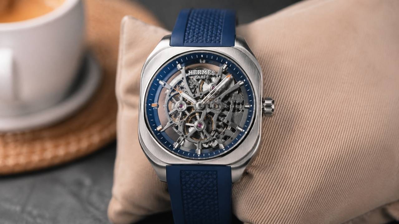 Hermes H08 Squelette Titanium Watch: Striking Skeleton Dial Showcases Modern Elegance