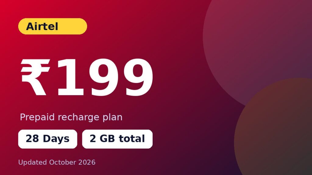Airtel ₹199 recharge plan