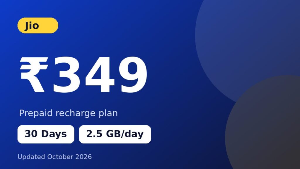 Jio ₹349 recharge plan
