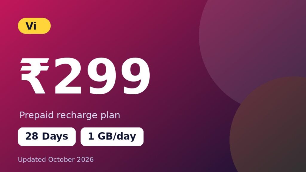 Vi ₹299 recharge plan