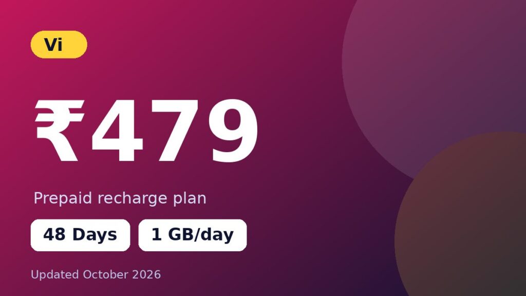 Vi ₹479 recharge plan